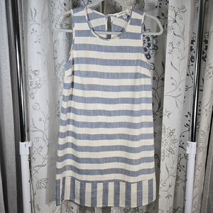 Monteau Blue And White Striped Dress Size Small‎ Cottagecore Summer Spring Dress